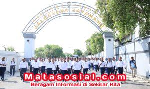 Olahraga Bersama Kasal di Surabaya, Danlanal Bandung Ikut Rayakan HUT Armada RI 2025