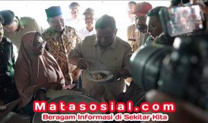 Pastikan Gizi Dan Kelayakan, Prabowo Makan Masakan Warga Pengungsi Saat Cek Dapur di Aceh