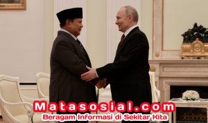 Temui Putin di Moskow, Prabowo Bahas Penguatan Perdagangan RI-Rusia