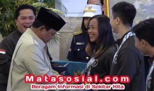 Istana Riuh, Prabowo Hitung Medali Martina Ayu
