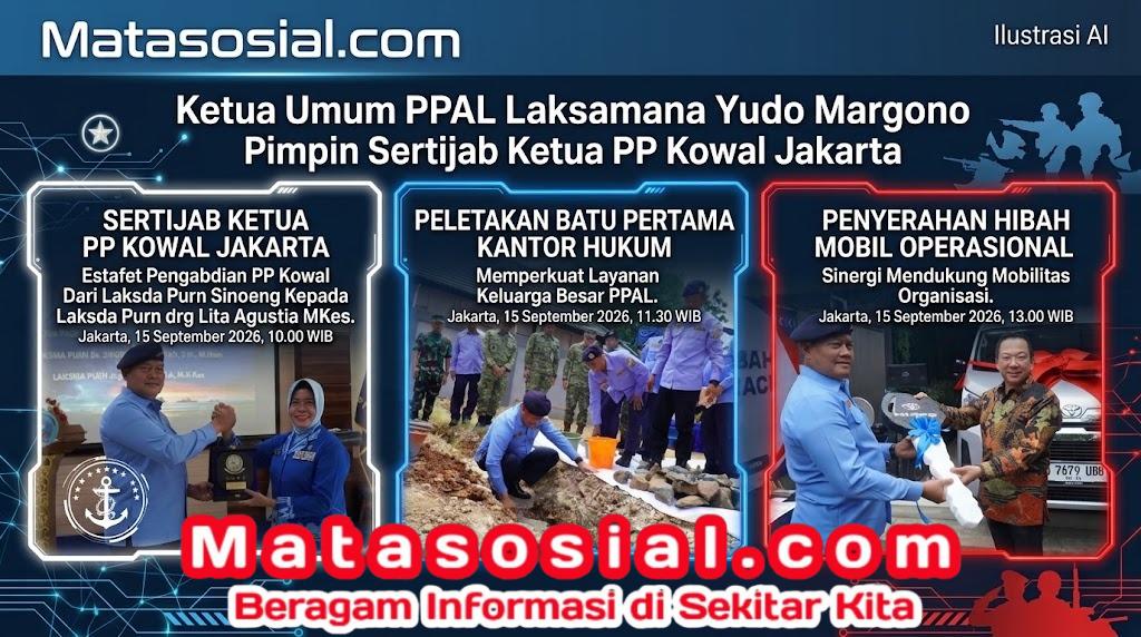 Ketua Umum PPAL Laksamana Yudo Margono Pimpin Sertijab Ketua PP Kowal Jakarta