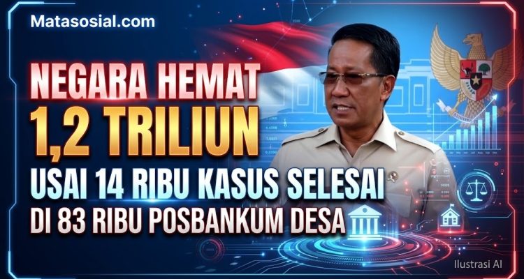 Negara Hemat 1,2 Triliun Usai 14 Ribu Kasus Selesai di 83 Ribu Posbankum Desa
