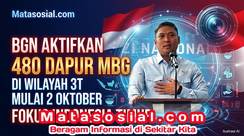BGN Aktifkan 480 Dapur MBG di Wilayah 3T Mulai 2 Oktober Fokus Indonesia Timur