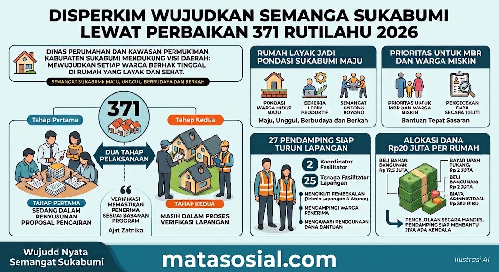 Disperkim Wujudkan Semanga Sukabumi Lewat Perbaikan 371 Rutilahu 2026