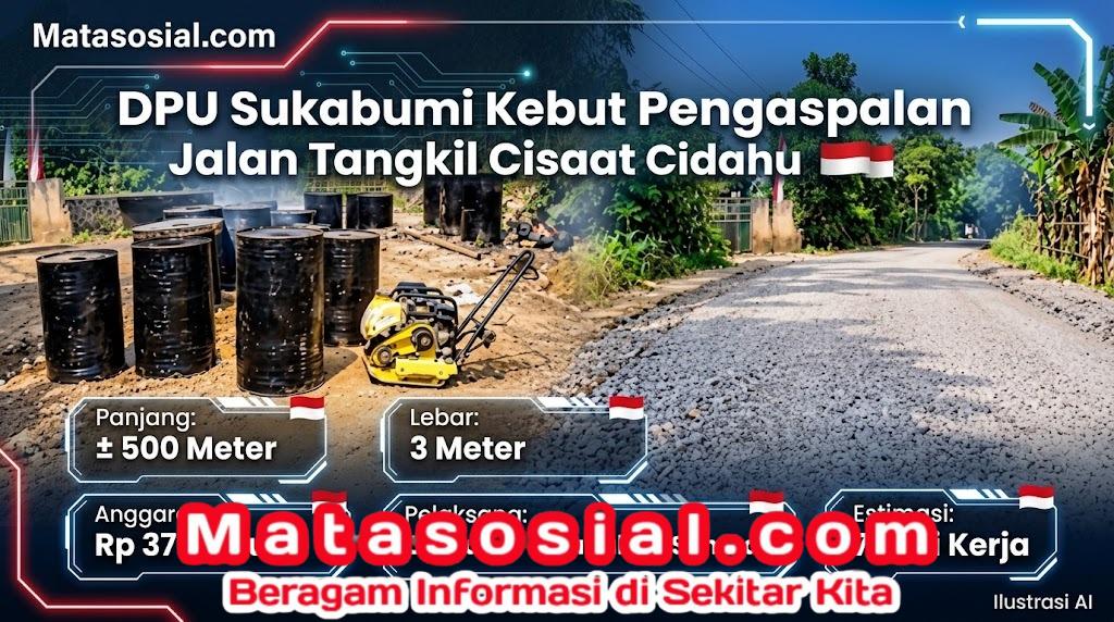 DPU Sukabumi Kebut Pengaspalan Jalan Tangkil Cisaat Cidahu