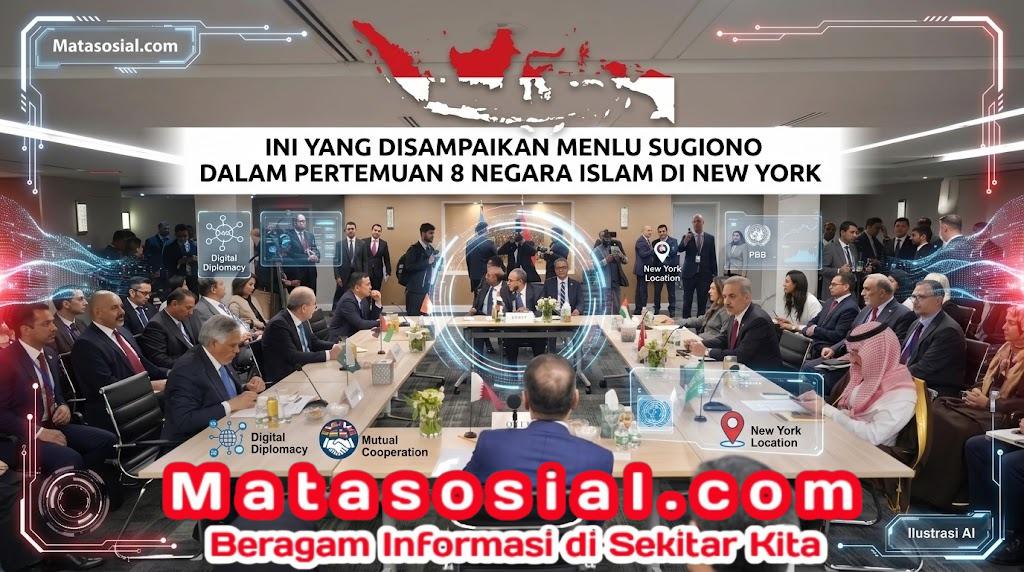 Ini yang Disampaikan Menlu Sugiono dalam Pertemuan 8 Negara Islam di New York