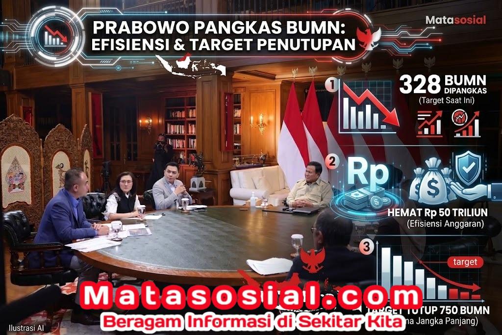Prabowo Pangkas 328 BUMN Hemat Rp50 Triliun dan Target Tutup 750 BUMN