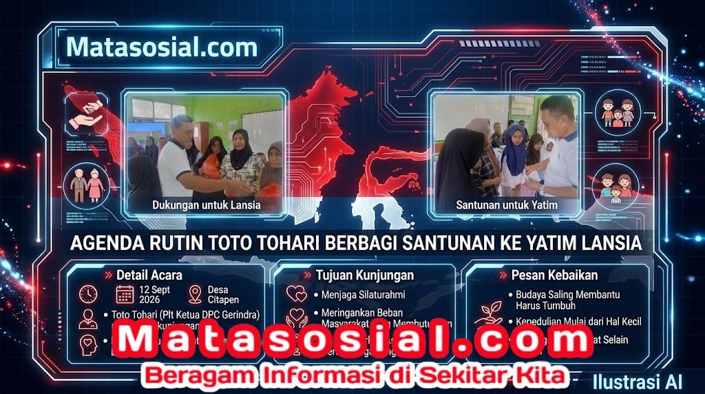 Agenda Rutin Toto Tohari Berbagi Santunan ke Yatim dan Lansia