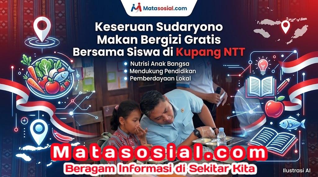 Keseruan Sudaryono Makan Bergizi Gratis Bersama Siswa di Kupang NTT