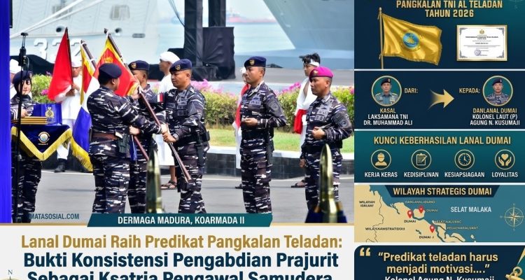 Lanal Dumai Raih Predikat Pangkalan TNI AL Teladan 2026, Sebagai Ksatria Pengawal Samudera