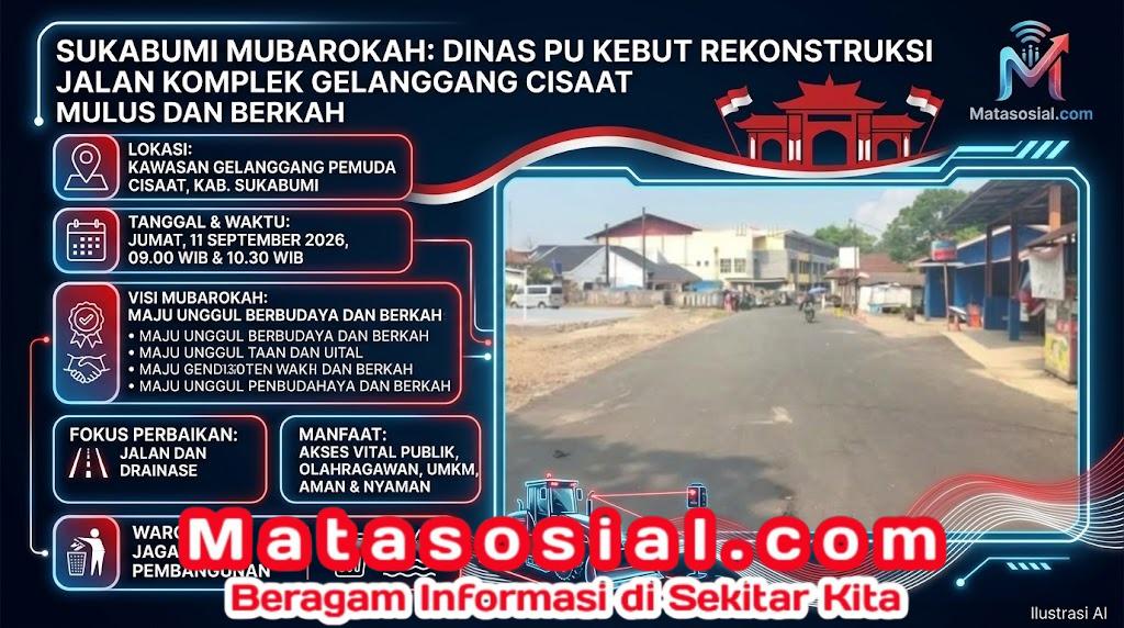 Sukabumi Mubarokah: Dinas PU Kebut Rekonstruksi Jalan Komplek Gelanggang Cisaat Mulus dan Berkah
