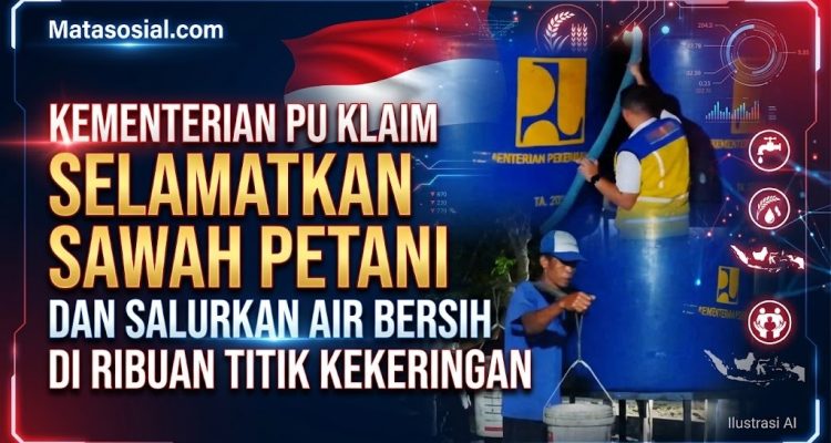 Kementerian PU Klaim Selamatkan Sawah Petani dan Salurkan Air Bersih di Ribuan Titik Kekeringan
