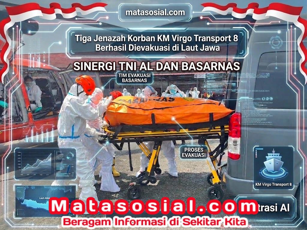 Tiga Jenazah Korban KM Virgo Transport 8 Berhasil Dievakuasi di Laut Jawa