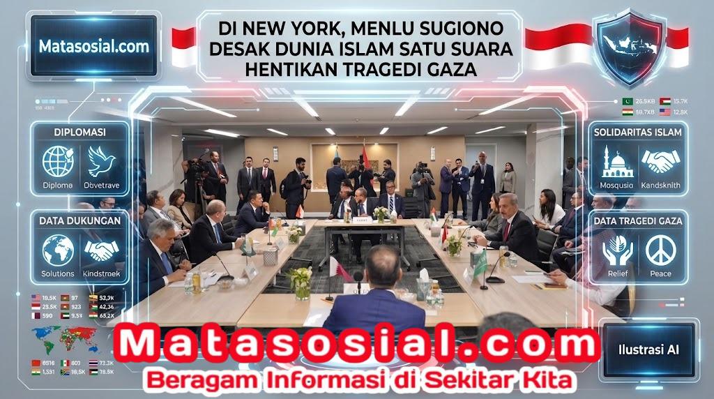 Di New York, Menlu Sugiono Desak Dunia Islam Satu Suara Hentikan Tragedi Gaza