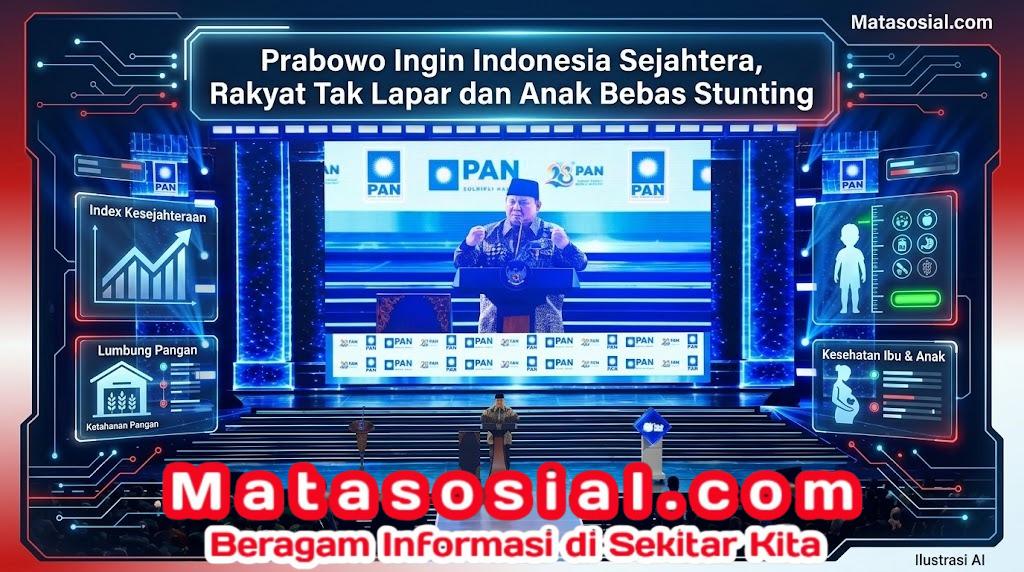 Prabowo Ingin Indonesia Sejahtera, Rakyat Tak Lapar dan Anak Bebas Stunting