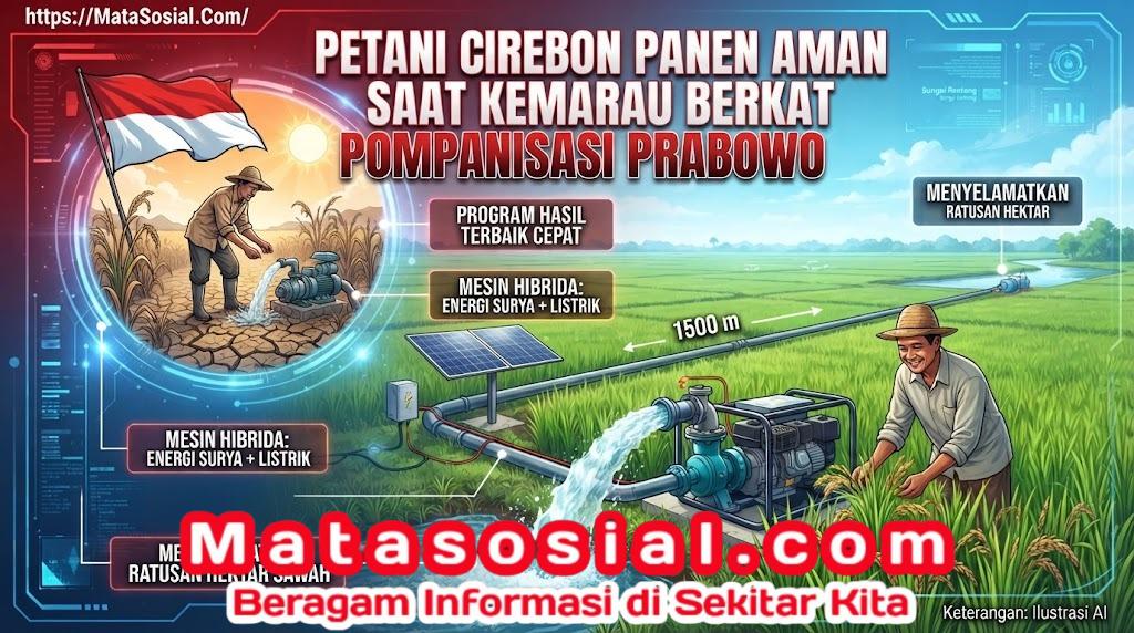 Petani Cirebon Panen Aman Saat Kemarau Berkat Pompanisasi Prabowo