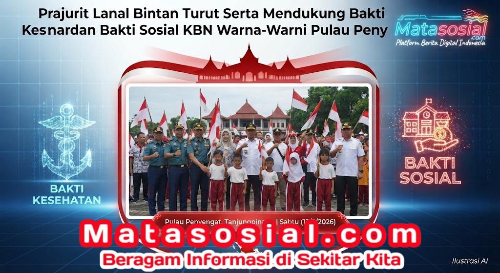 Prajurit Lanal Bintan Turut Serta Mendukung Bakti Kesehatan dan Bakti Sosial KBN Warna-Warni Pulau Penyengat