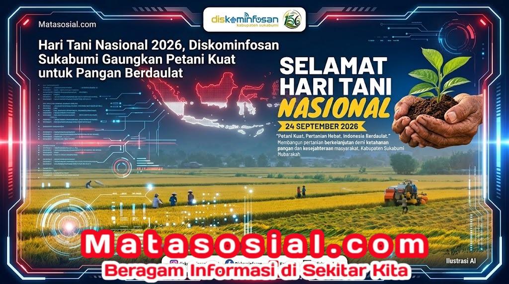 Hari Tani Nasional 2026, Diskominfosan Sukabumi Gaungkan Petani Kuat untuk Pangan Berdaulat