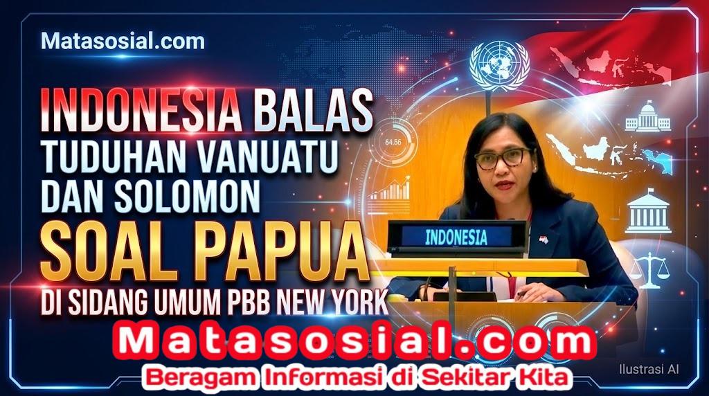 Indonesia Balas Tuduhan Vanuatu dan Solomon Soal Papua di Sidang Umum PBB New York