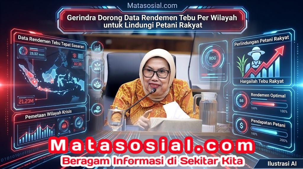 Gerindra Dorong Data Rendemen Tebu Per Wilayah untuk Lindungi Petani Rakyat