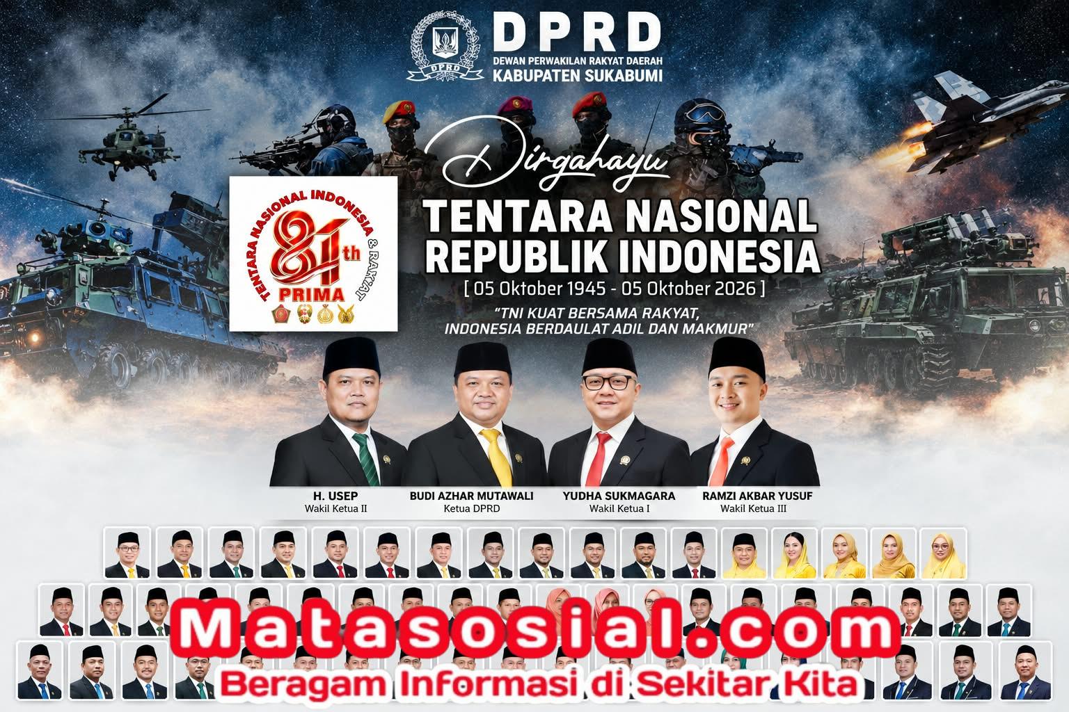 DPRD Sukabumi Sampaikan Apresiasi di HUT ke-81 TNI