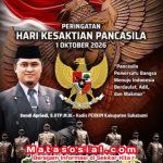 Kepala Dinas Perkim Sukabumi, Sendi Apriadi, S.STP., M.Si. Peringati Hari Kesaktian Pancasila 1 Oktober 2026