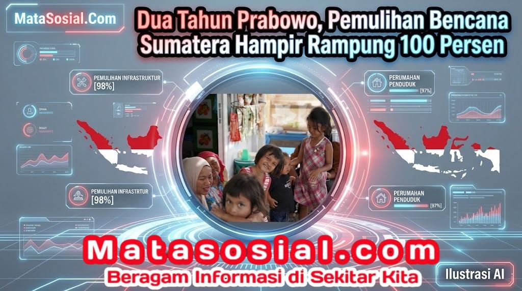 Dua Tahun Prabowo, Pemulihan Bencana Sumatera Hampir Rampung 100 Persen