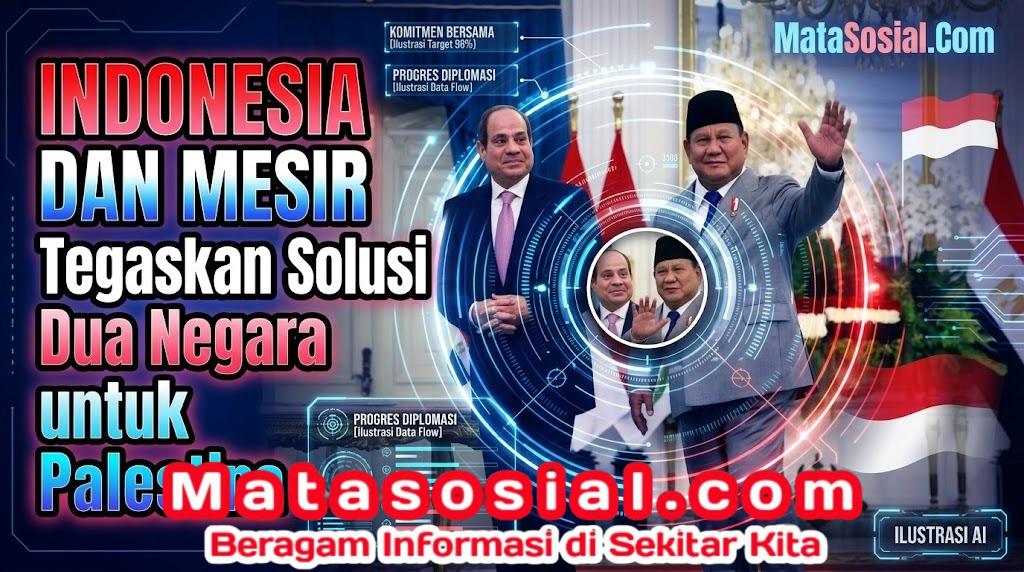 Indonesia dan Mesir Tegaskan Solusi Dua Negara untuk Palestina