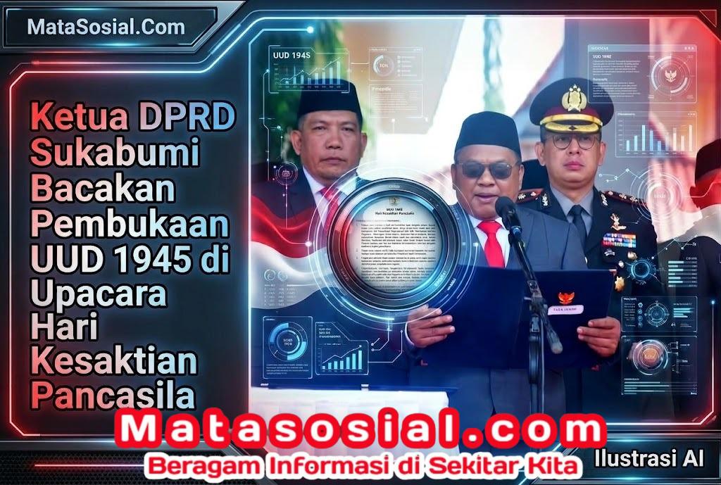 Ketua DPRD Sukabumi Bacakan Pembukaan UUD 1945 di Upacara Hari Kesaktian Pancasila