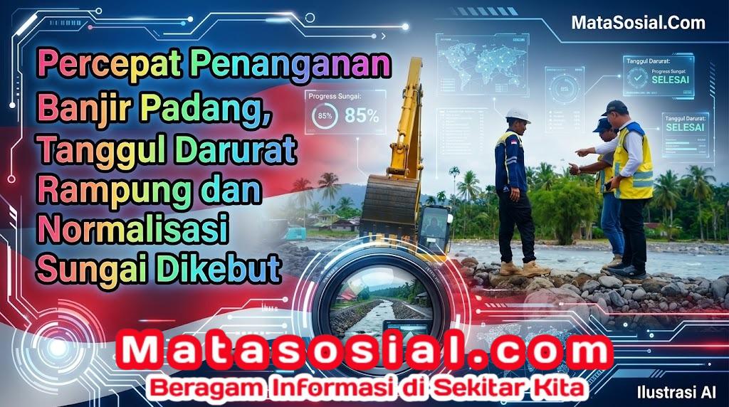 Percepat Penanganan Banjir Padang, Tanggul Darurat Rampung dan Normalisasi Sungai Dikebut