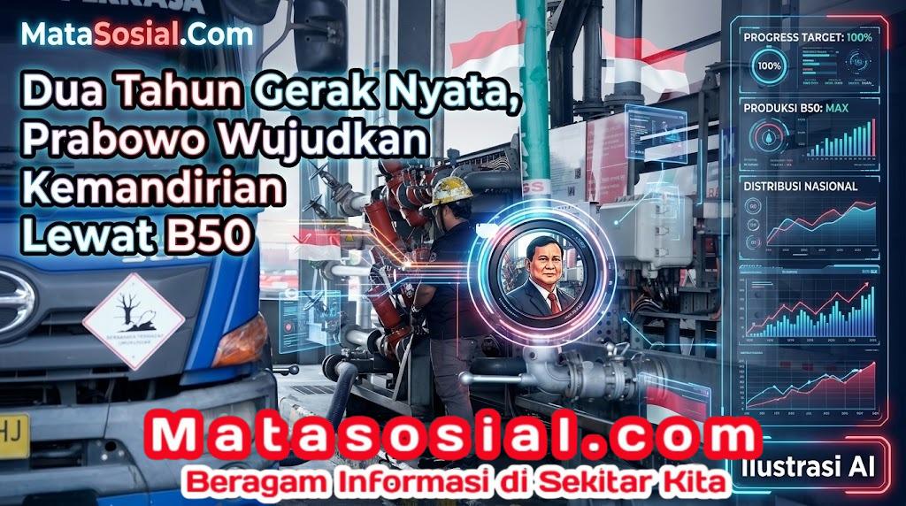 Dua Tahun Gerak Nyata, Prabowo Wujudkan Kemandirian Energi Lewat B50