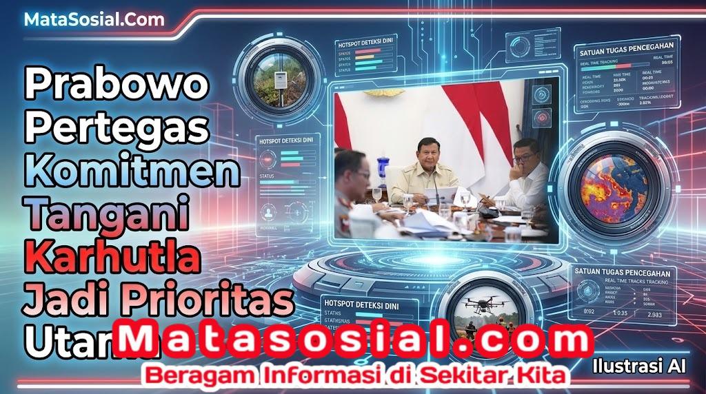Prabowo Pertegas Komitmen Tangani Karhutla Jadi Prioritas Utama