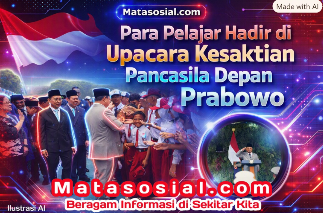 Para Pelajar Hadir di Upacara Kesaktian Pancasila Depan Prabowo