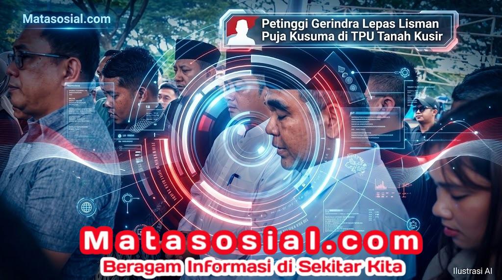 Petinggi Gerindra Lepas Lisman Puja Kusuma di TPU Tanah Kusir