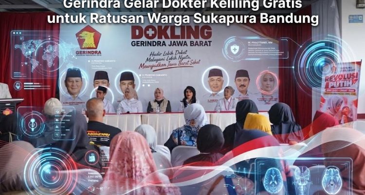 Gerindra Gelar Dokter Keliling Gratis untuk Ratusan Warga Sukapura Bandung
