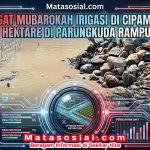 Semangat Mubarokah Irigasi DI Cipamatutan 54 Hektare di Parungkuda Rampung