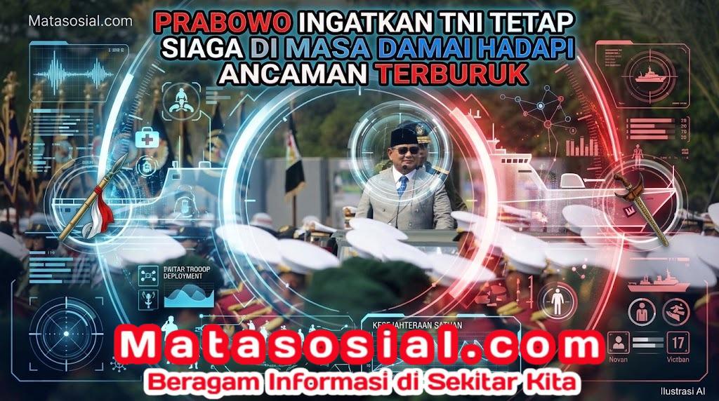 Prabowo Ingatkan TNI Tetap Siaga di Masa Damai Hadapi Ancaman Terburuk