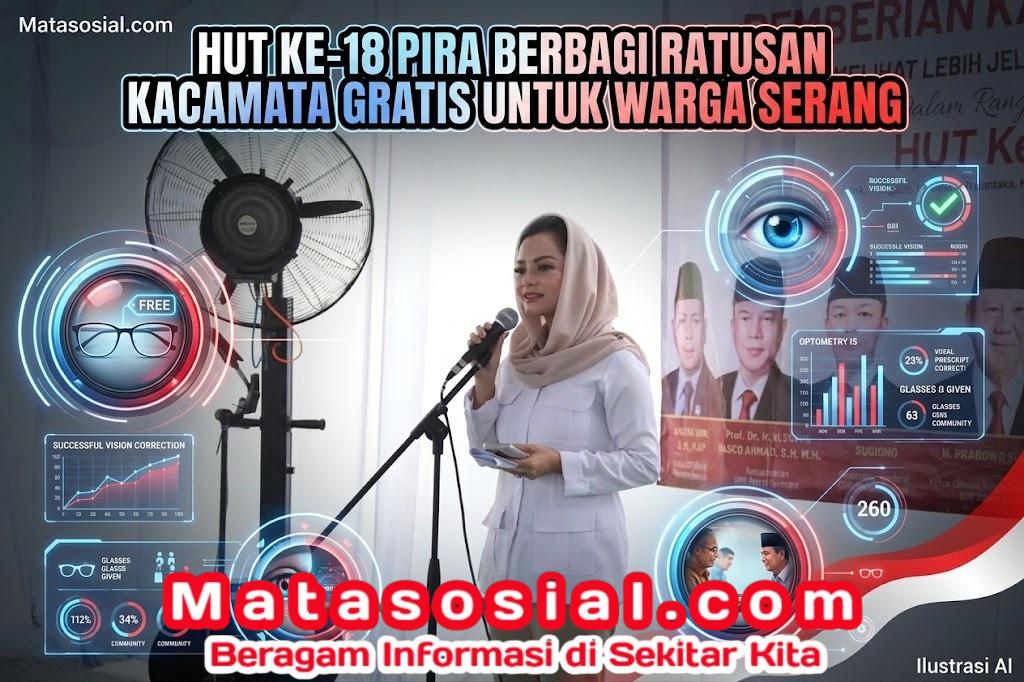 HUT ke-18 PIRA Berbagi Ratusan Kacamata Gratis Untuk Warga Serang