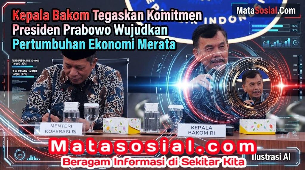 Kepala Bakom Tegaskan Komitmen Presiden Prabowo Wujudkan Pertumbuhan Ekonomi Merata