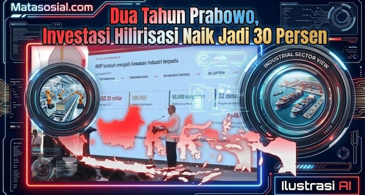 Dua Tahun Prabowo, Investasi Hilirisasi Naik Jadi 30 Persen