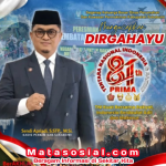 Kepala Dinas Perkim Sukabumi, Sendi Apriadi, S.STP., M.Si. Sampaikan Dirgahayu TNI Ke-81 Prima