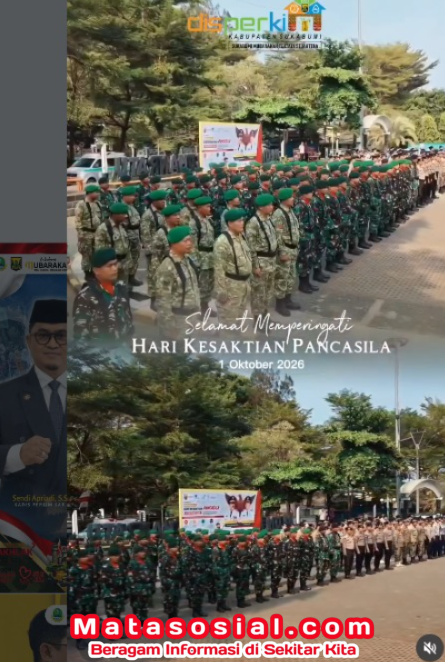 Kepala Dinas Perkim Sukabumi, Sendi Apriadi, S.STP., M.Si. Ajak Jadikan Hari Kesaktian Pancasila Momentum Persatuan