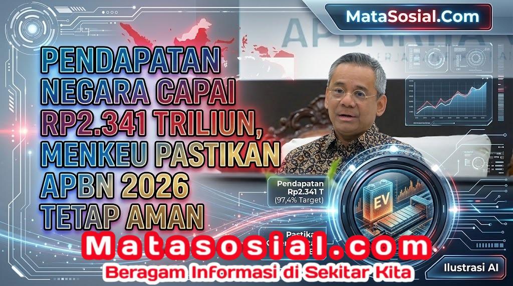 Pendapatan Negara Capai Rp2.341 Triliun, Menkeu Pastikan APBN 2026 Tetap Aman