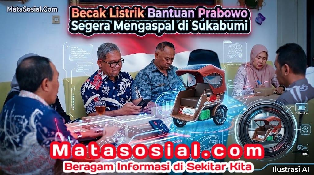 Becak Listrik Batuan Prabowo Segera Mengaspal di Sukabumi
