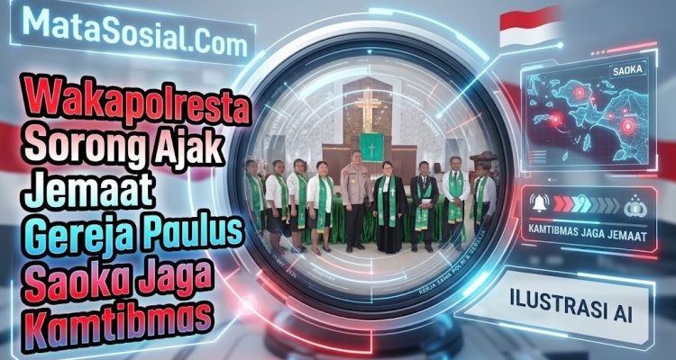 Wakapolresta Sorong Ajak Jemaat Gereja Paulus Saoka Jaga Kamtibmas