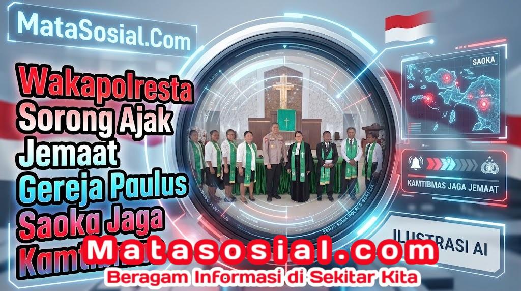 Wakapolresta Sorong Ajak Jemaat Gereja Paulus Saoka Jaga Kamtibmas