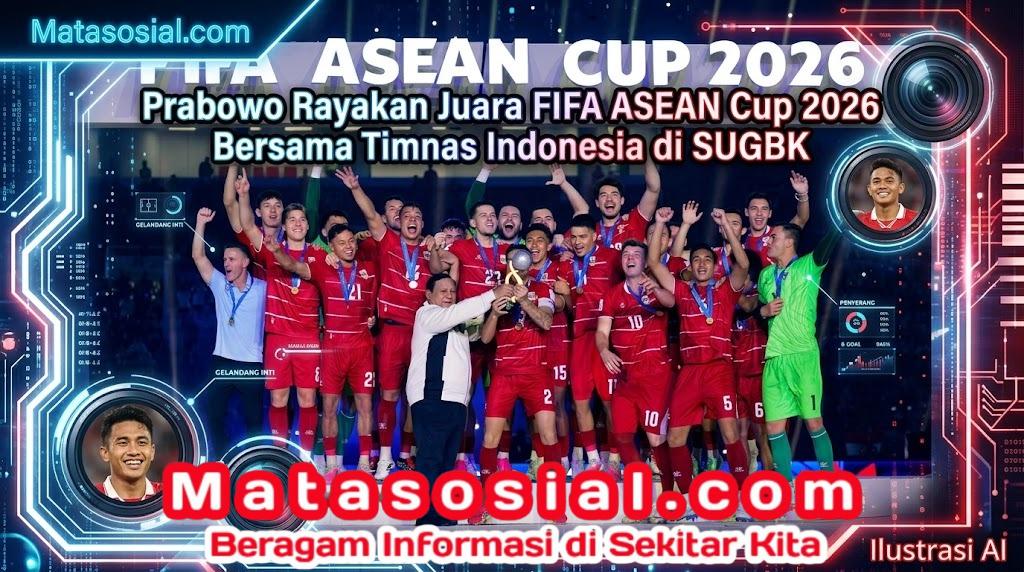 Prabowo Rayakan Juara FIFA ASEAN Cup 2026 Bersama Timnas Indonesia di SUGBK