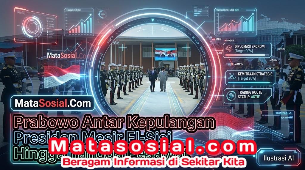 Prabowo Antar Kepulangan Presiden Mesir El-Sisi Hingga Tangga Pesawat