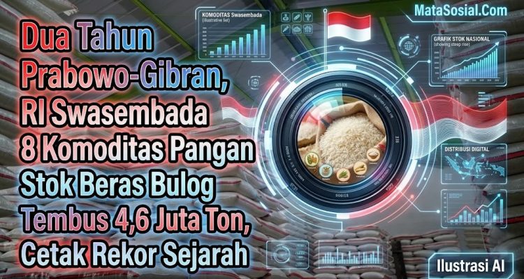 Dua Tahun Prabowo-Gibran, RI Swasembada 8 Komoditas Pangan Stok Beras Bulog Tembus 4,6 Juta Ton, Cetak Rekor Sejarah