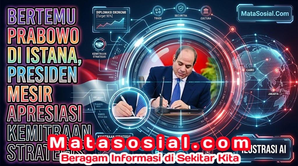 Bertemu Prabowo di Istana, Presiden Mesir Apresiasi Kemitraan Strategis